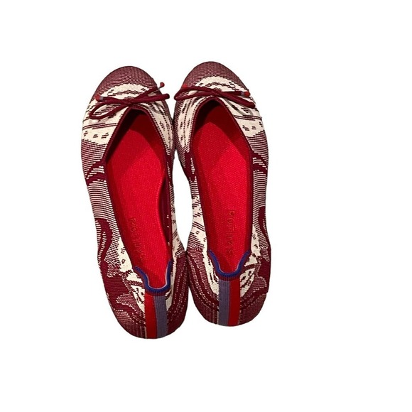 Rothy’s The Botanical Burgundy Bow Retired Flat Size W10.5 NWOT - Picture 5 of 10